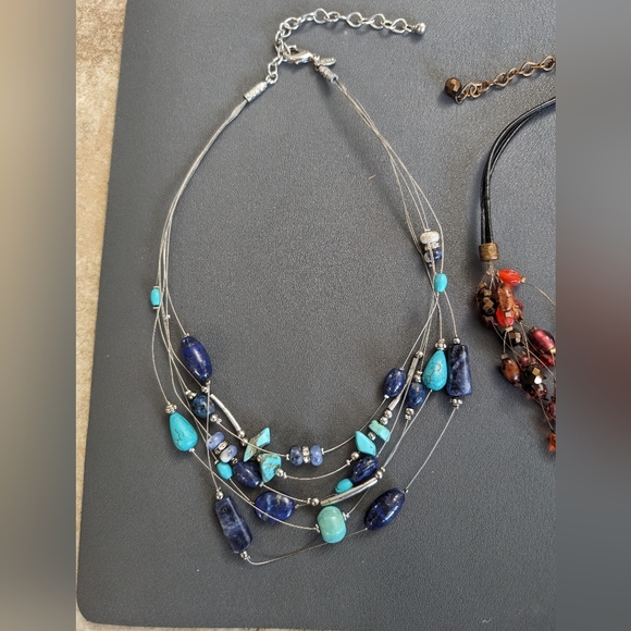 Chico's Glass, Stone 3 Necklace Bundle - Picture 3 of 9